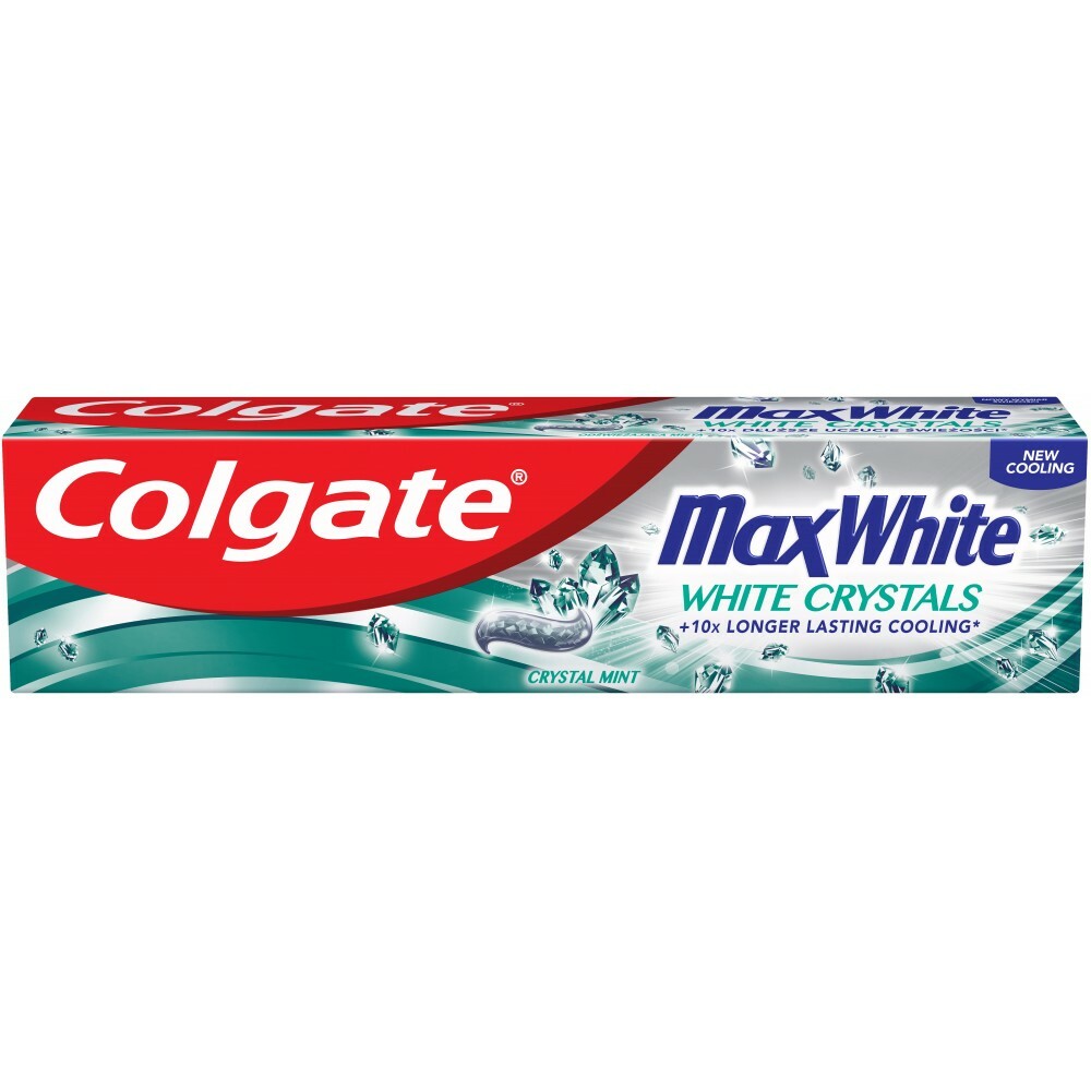 3 x COLGATE MAX WHITE White Crystals Whitening Cooling Daily Toothpaste 100ml