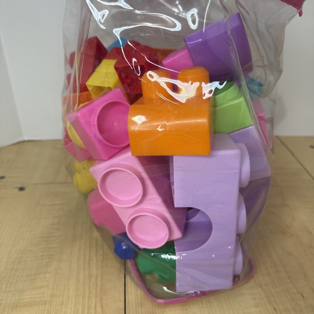 Colorful Plastic Building Blocks Set with Zippered Bag