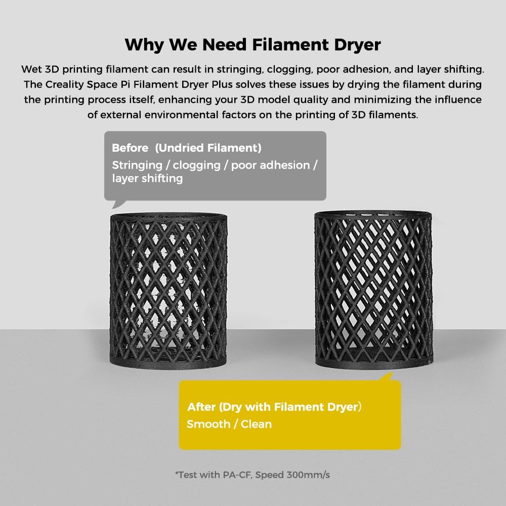 Creality Space Pi Filament Dryer Plus, 2 Spool Capacity, Pi, gray