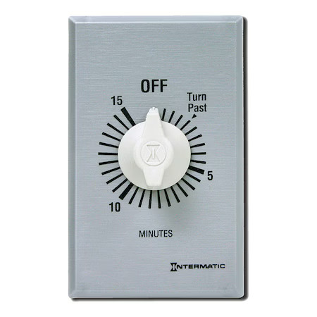Intermatic Ff415m Timer, Spring Wound, 15 Min, Dpst, Silver