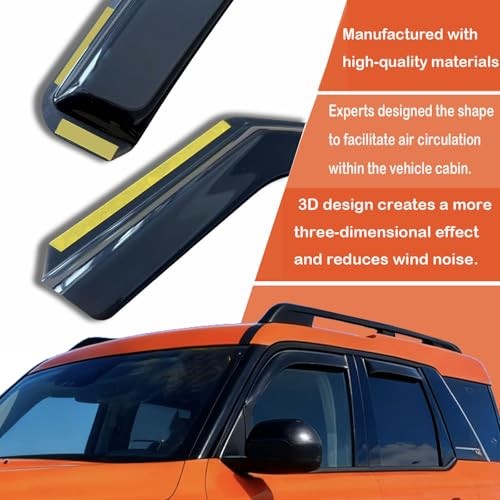 in-Channel Window Visors Vent Deflectors Compatible with For Dodge Durango