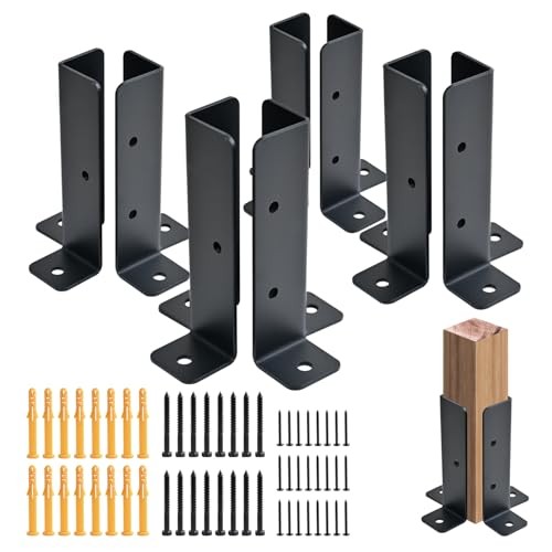 8 PCS Adjustable Deck Post Anchor Base Brackets Fit 1.5x1.5,2x2,2x4,4x4 Post,