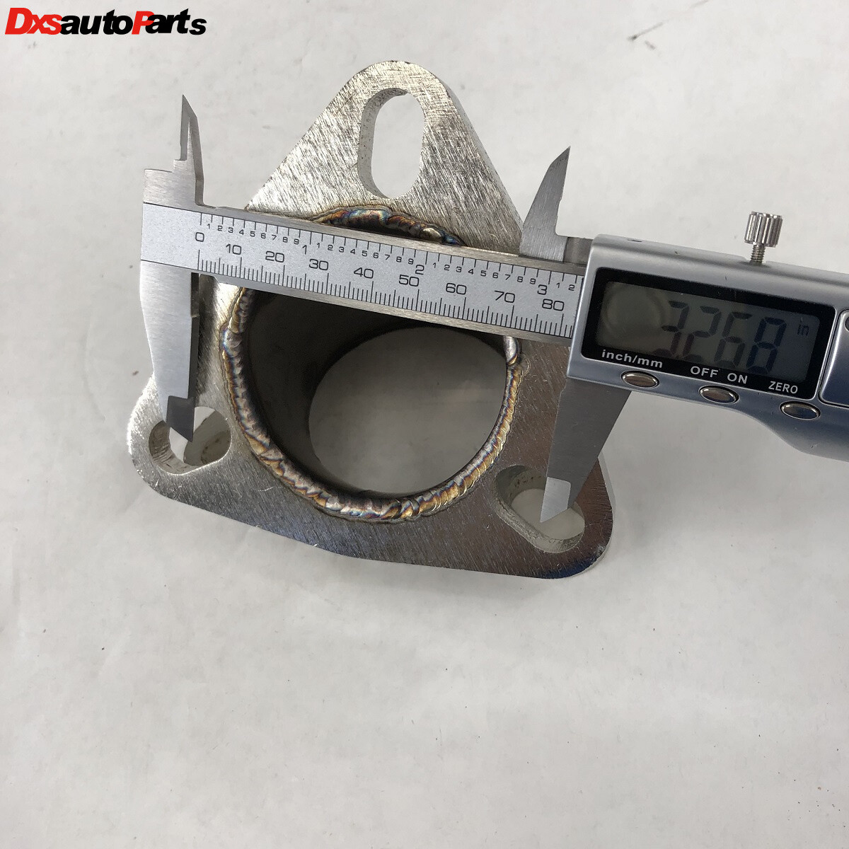 2.5" to 2.5" 45-degree 3 Bolt Flange Exhaust Muffler Pipe Flange Mild Steel