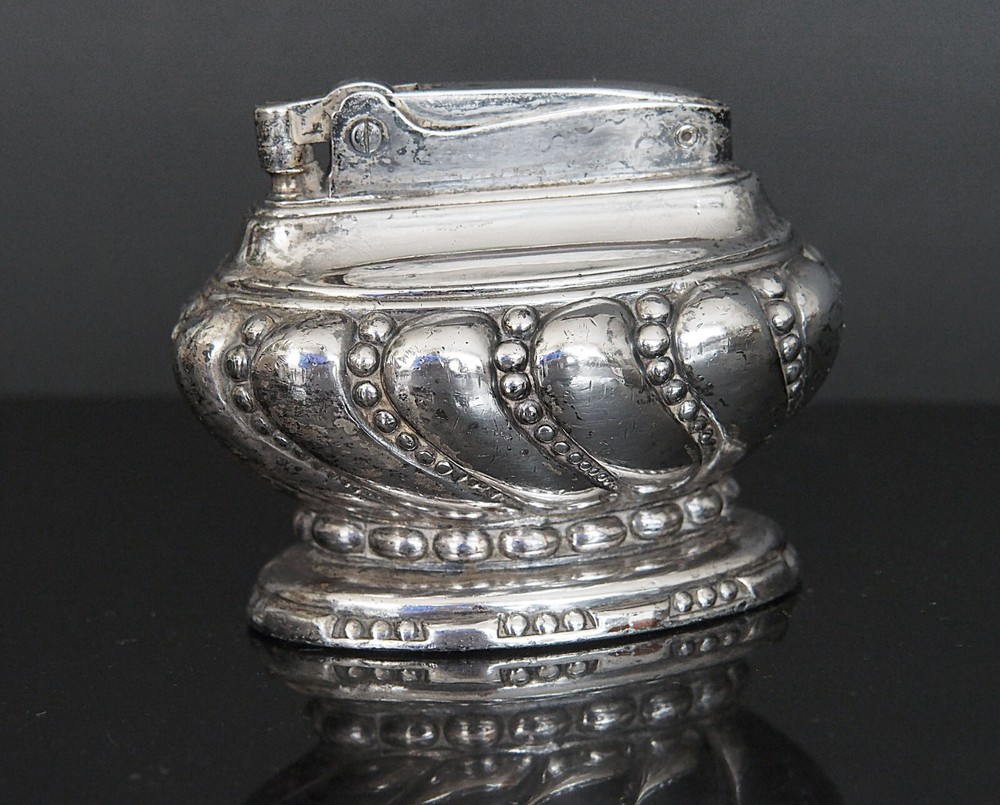 Ronson Vintage Crown Silver Plated Table Lighter