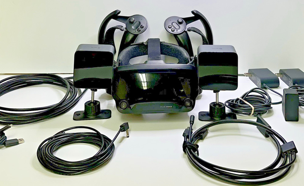 Valve Index PC & Console VR Headset Full Kit Knuckle Controllers, Base Stations
