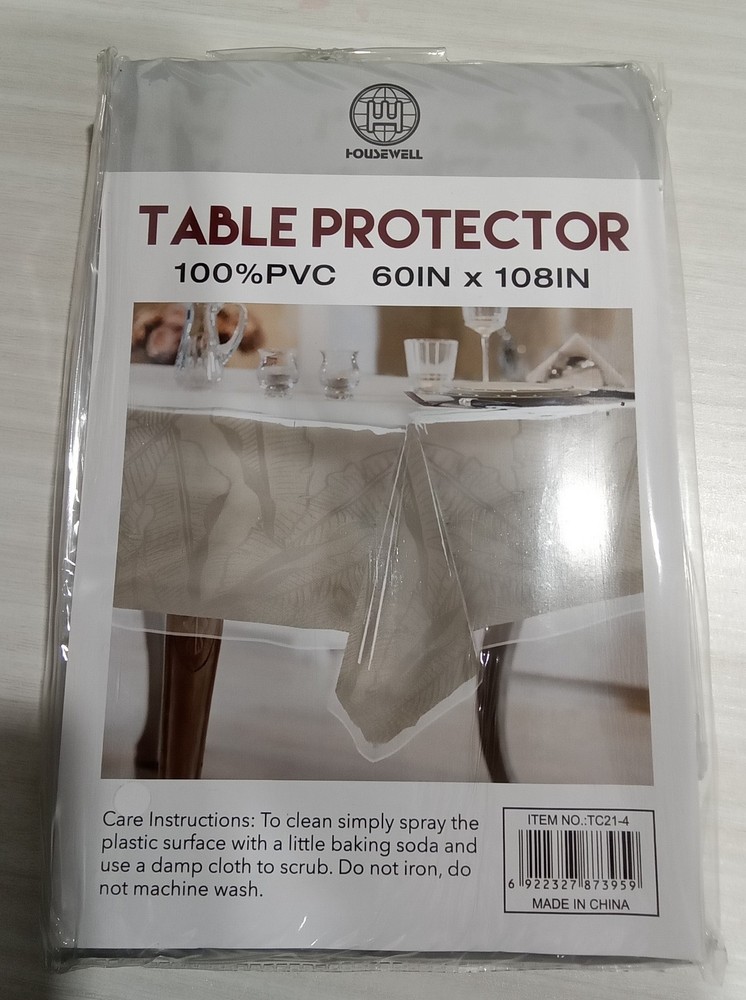 Clear Plastic Table Protector 60 x 108 in.