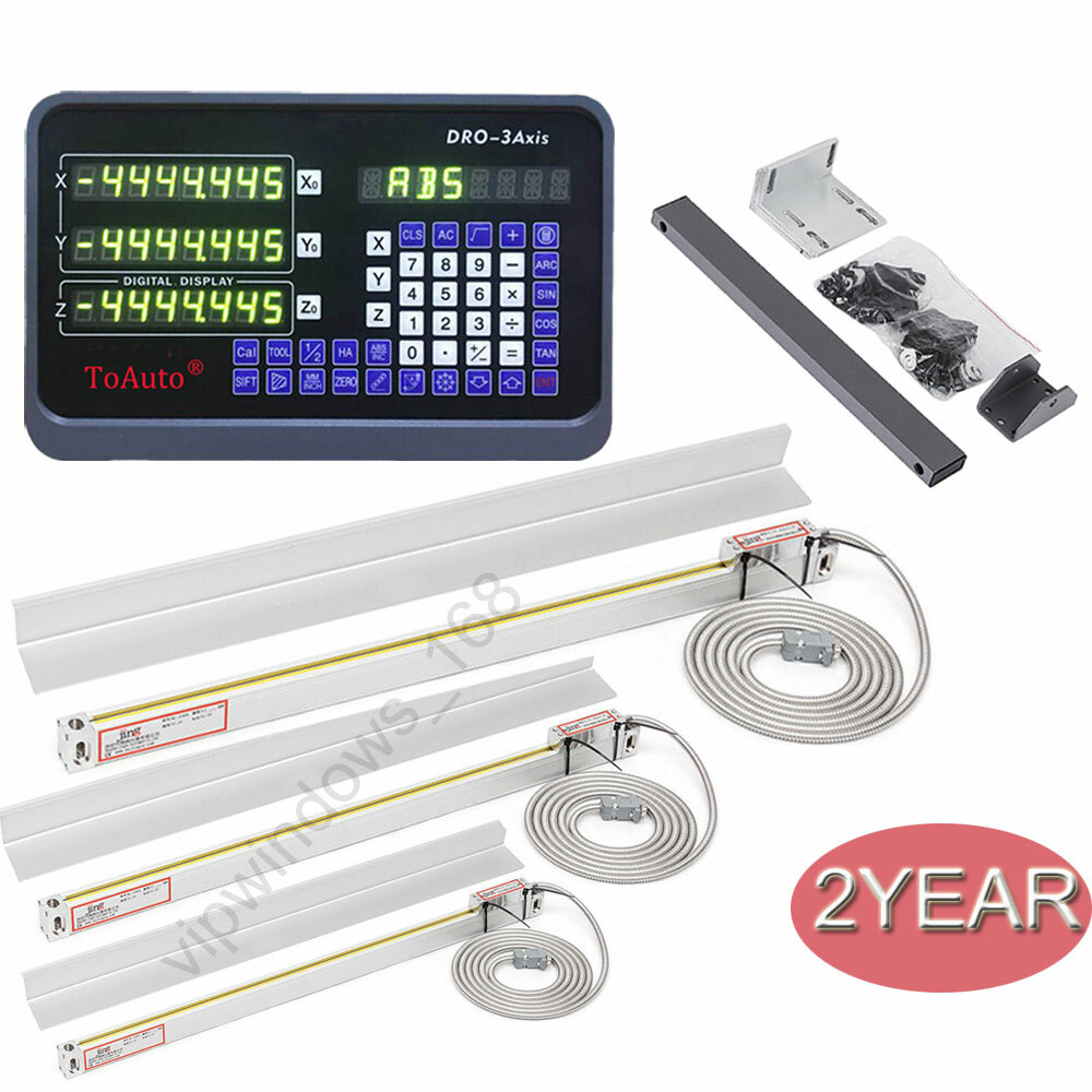 2/3 Axis Digital Readout DRO TTL Linear Glass Scale Encoder EDM Milling Lath 1µm