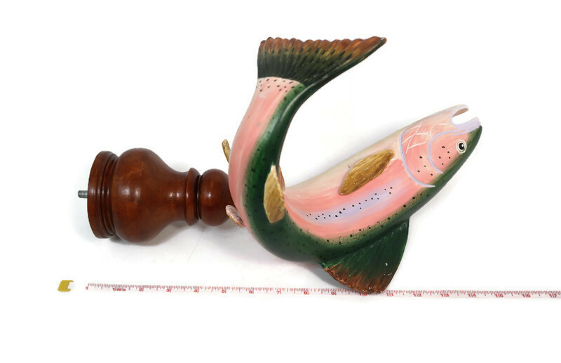 Decretive Fish Banister Post Sculpture