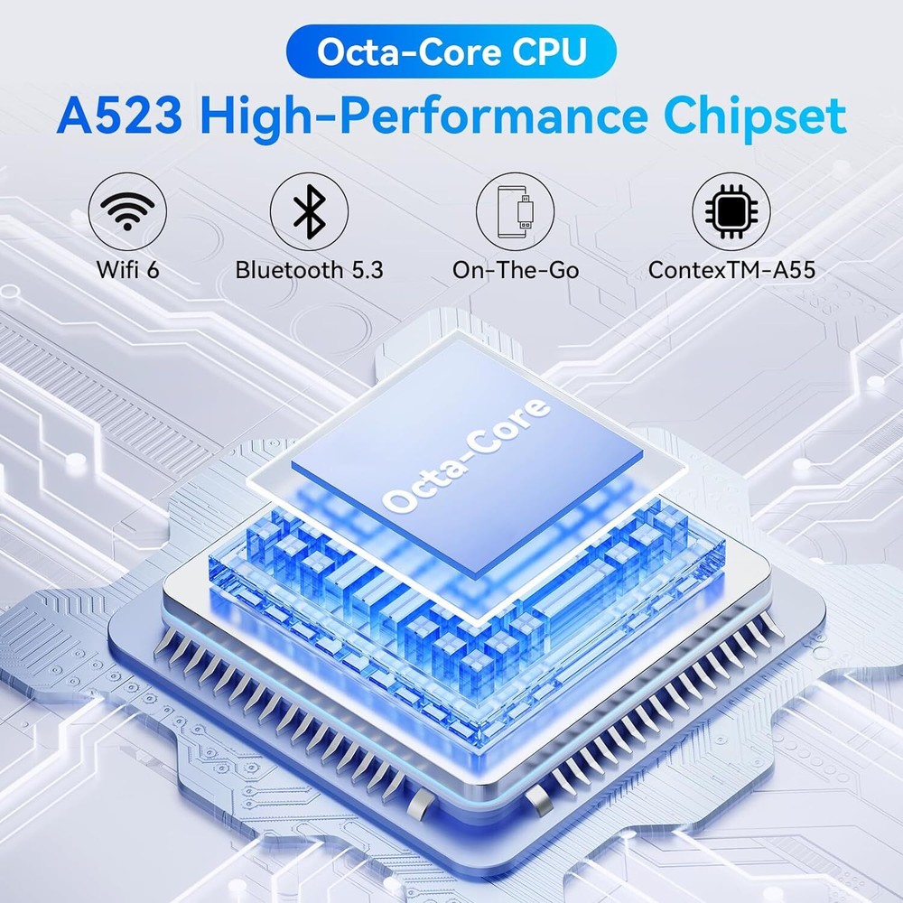 10.1" Android 14 Tablet 8GB RAM,64GB ROM Octa-Core Processor Dual Camera IPS