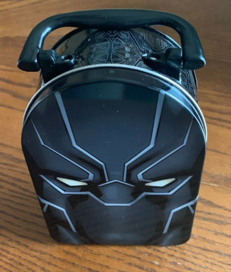 BLACK PANTHER Tin Container With Black Handle * New with tags *