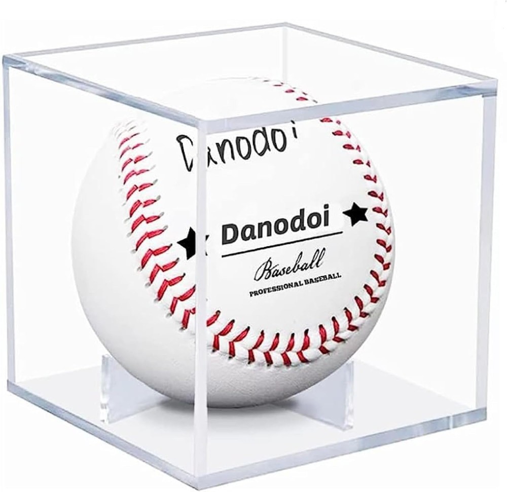 Baseball Display Case Uv Protected Acrylic Clear Baseball Holder Square Cube