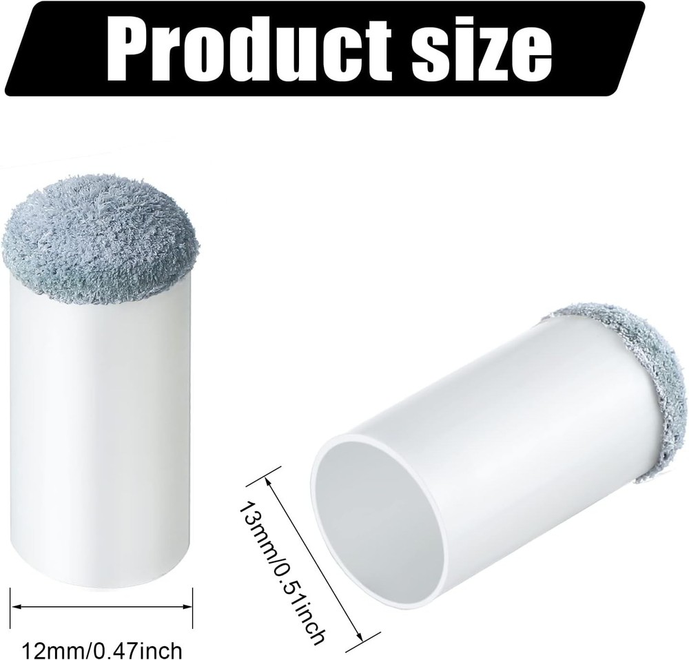 24 Pcs Slip-On Pool Cue Tips Replacement Kit - No Glue, Easy Fast-Fix Solution