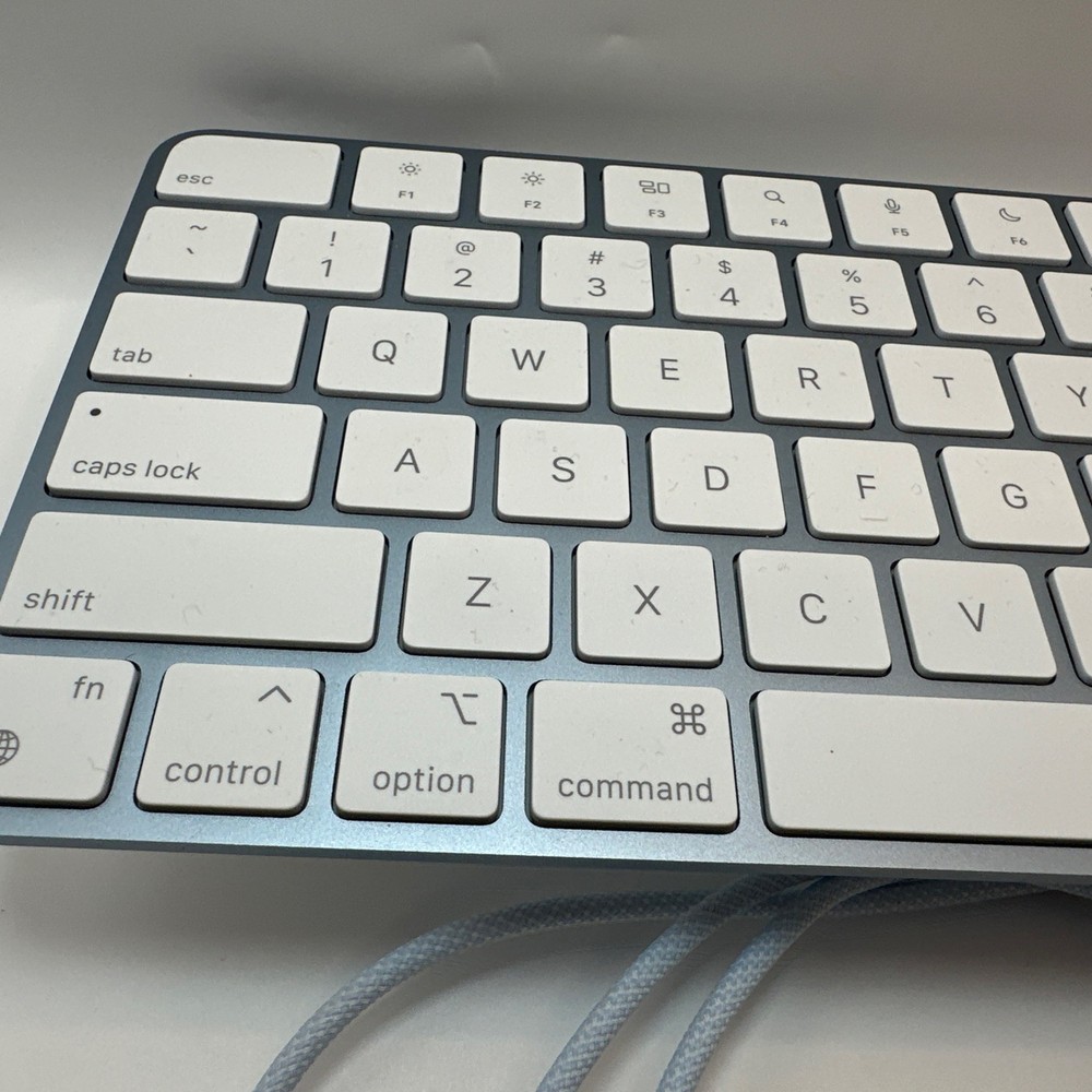 Apple Magic Keyboard with Touch ID Model A2449 Blue Frame White Keys