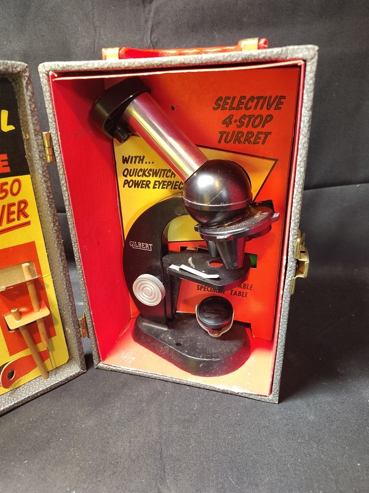Vintage Gilbert Microscope And Lab Set