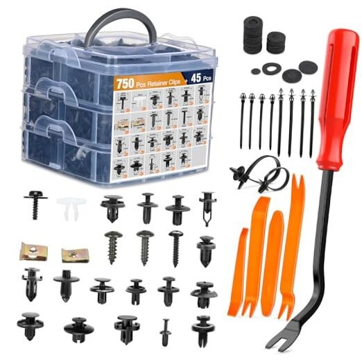795Pcs Car Push Retainer Clips & Auto Fasteners - 750 Clips + 41 Tools