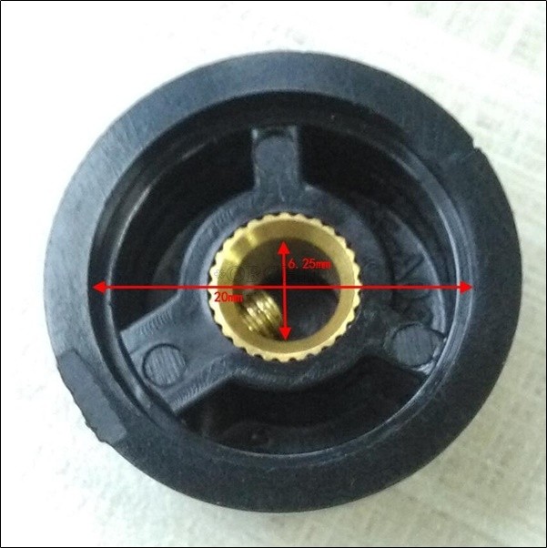 10Pcs Adjustable Turn 24MM6MM Shaft Insert Dia Potentiometer Rotary Knobs ci