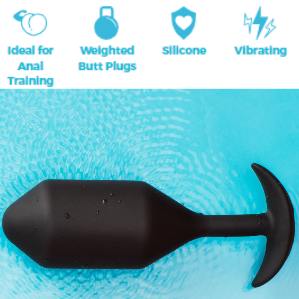 B Vibe Rechargeable Silicone Anal Probe Vibrating Powerful Extra Large Butt Plug