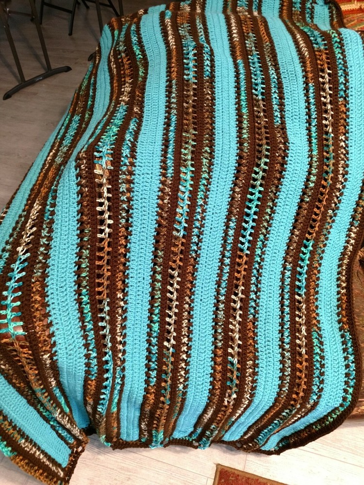 Handmade crochet afghan / throw blanket