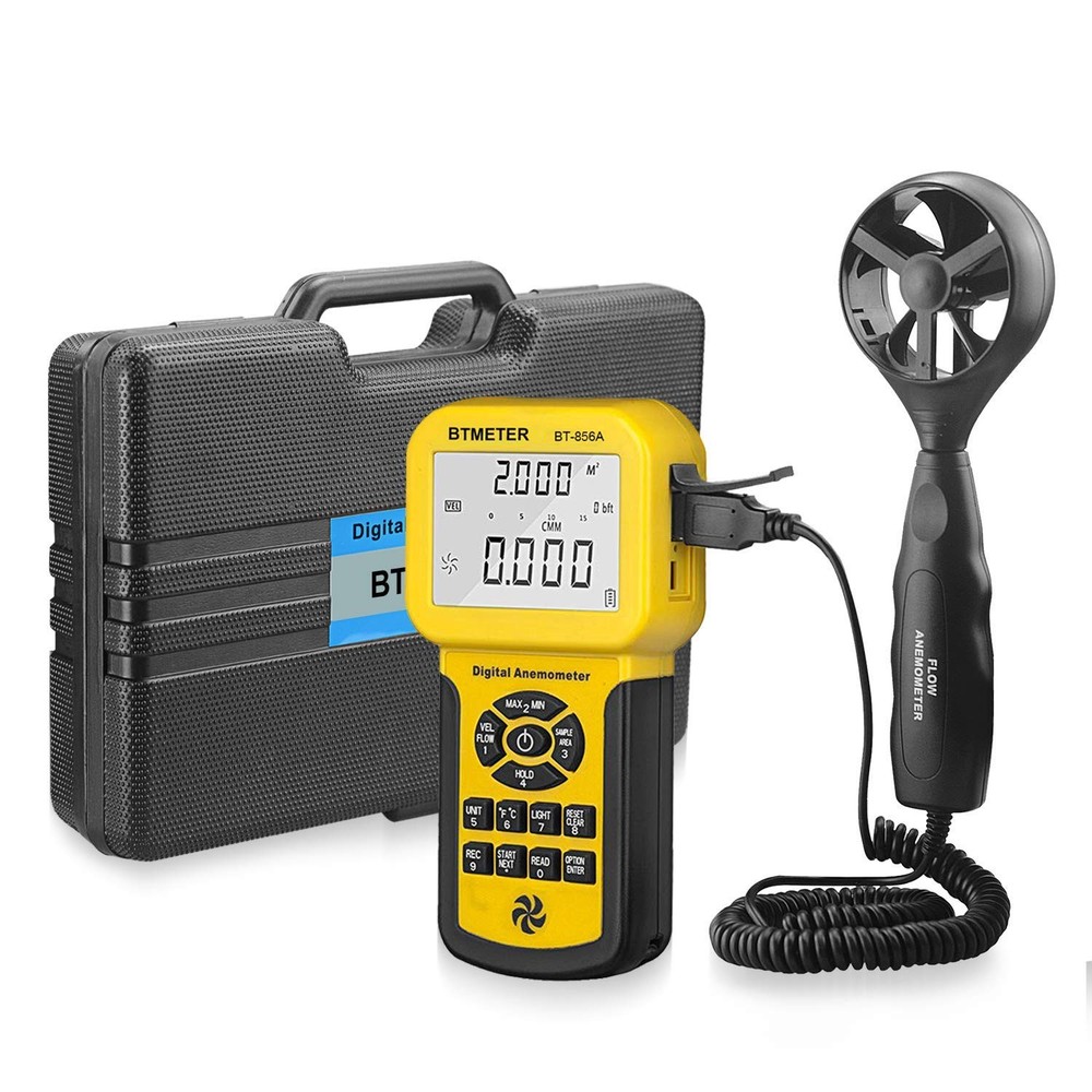 BTMETER BT-856A Pro CFM Anemometer Measures Wind w/ Computer Software