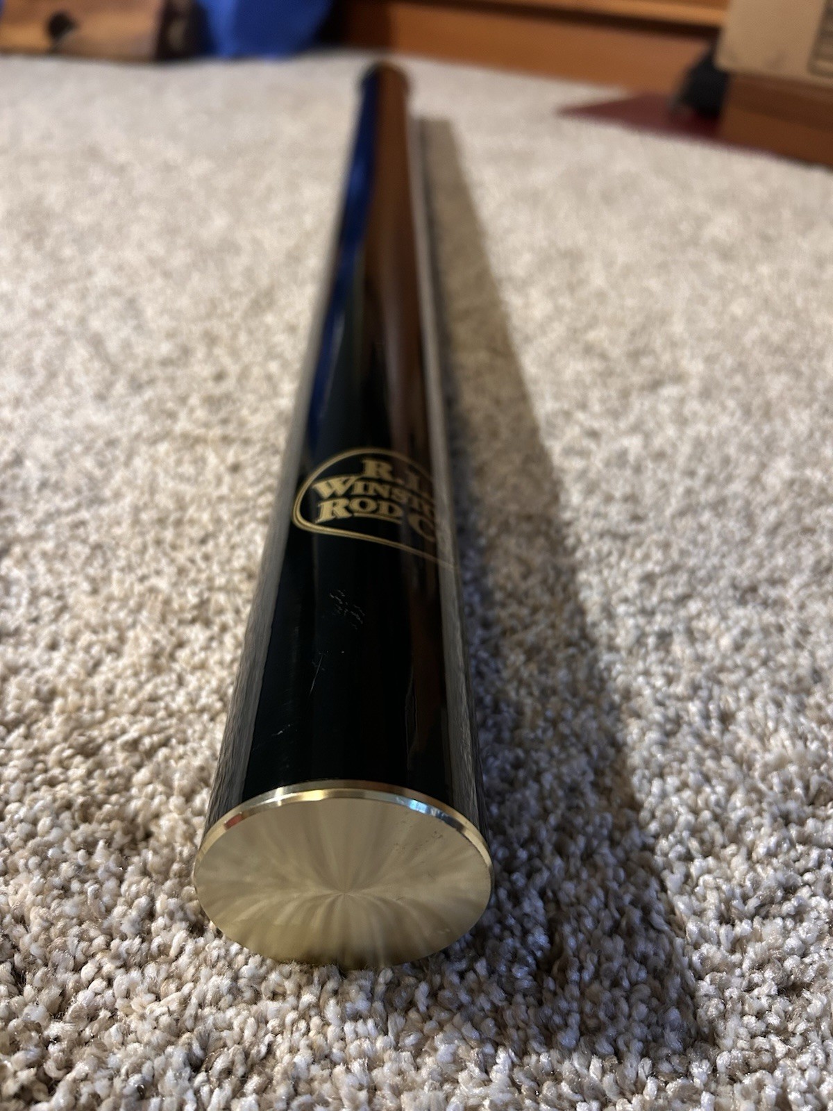 R.L. Winston Rod Co. TUBE And SOCK ONLY Green Metal Case 9’. 6” 6wt Fly Rod