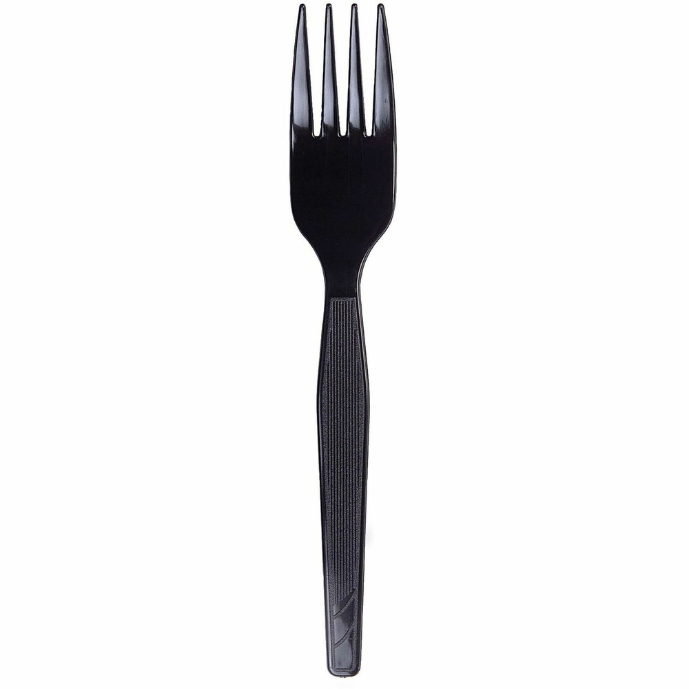 Dixie Heavy-medium Weight Fork - 1000/carton - Polystyrene - Black (FM517)