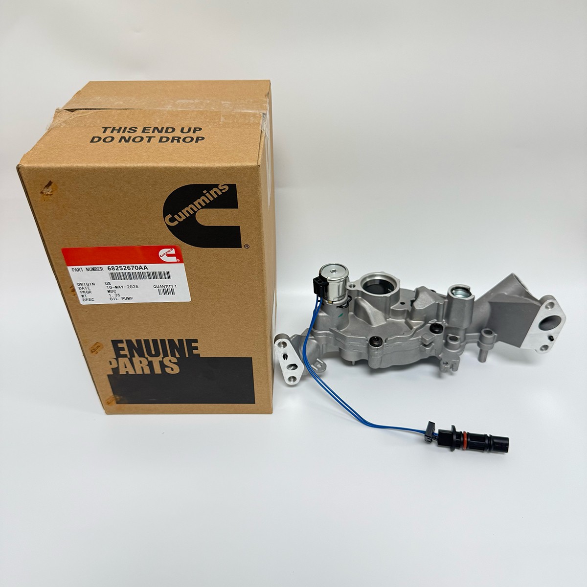 Cummins 68252670AB Engine Oil Pump & Solenoid for 2011-2018 Dodge Jeep 3.6L
