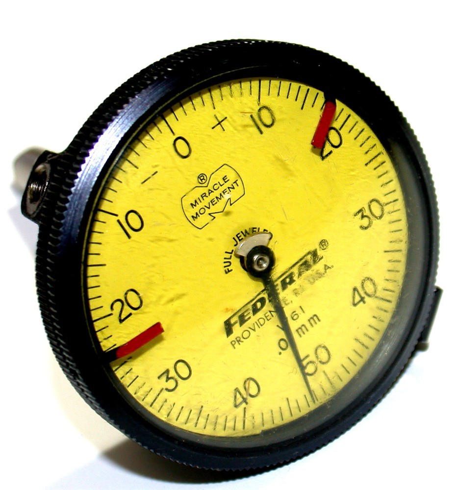 Federal Model W6I Dial .01mm 3" Long Stem Perpendicular Metric Indicator