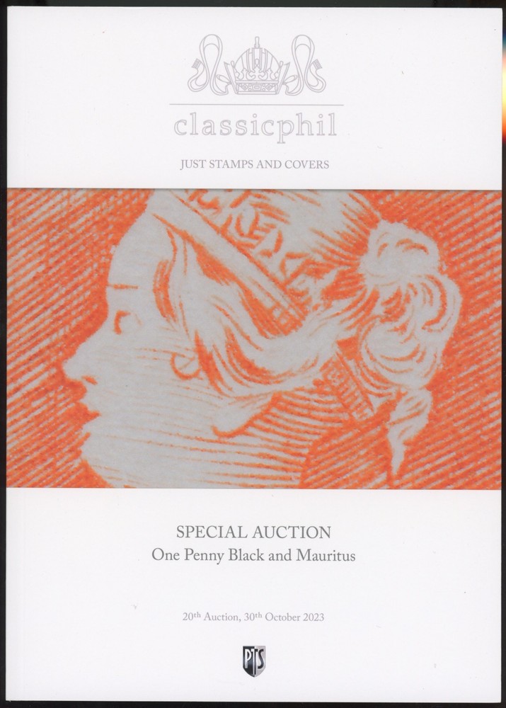 Great Britain Penny Black, Mauritus Specialized Auction Catalog Classicphil 2023