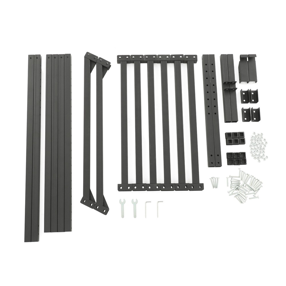 2 Pack Container Shelving Bracket Set, 3-Tier Cargo Storage Shelf Brackets