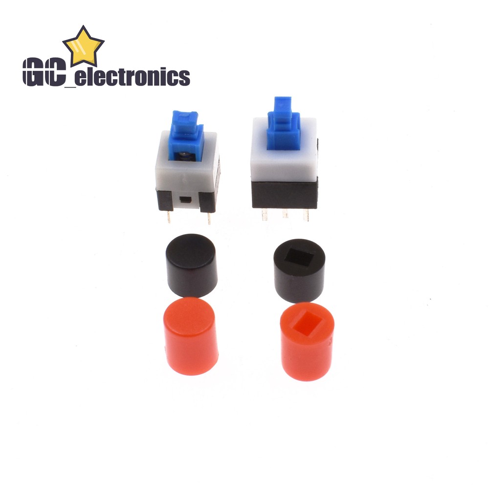 Tactile Push Button Switch 7X7/8X8mm Cap 6Pin Square Self-locking/no Lock DIP