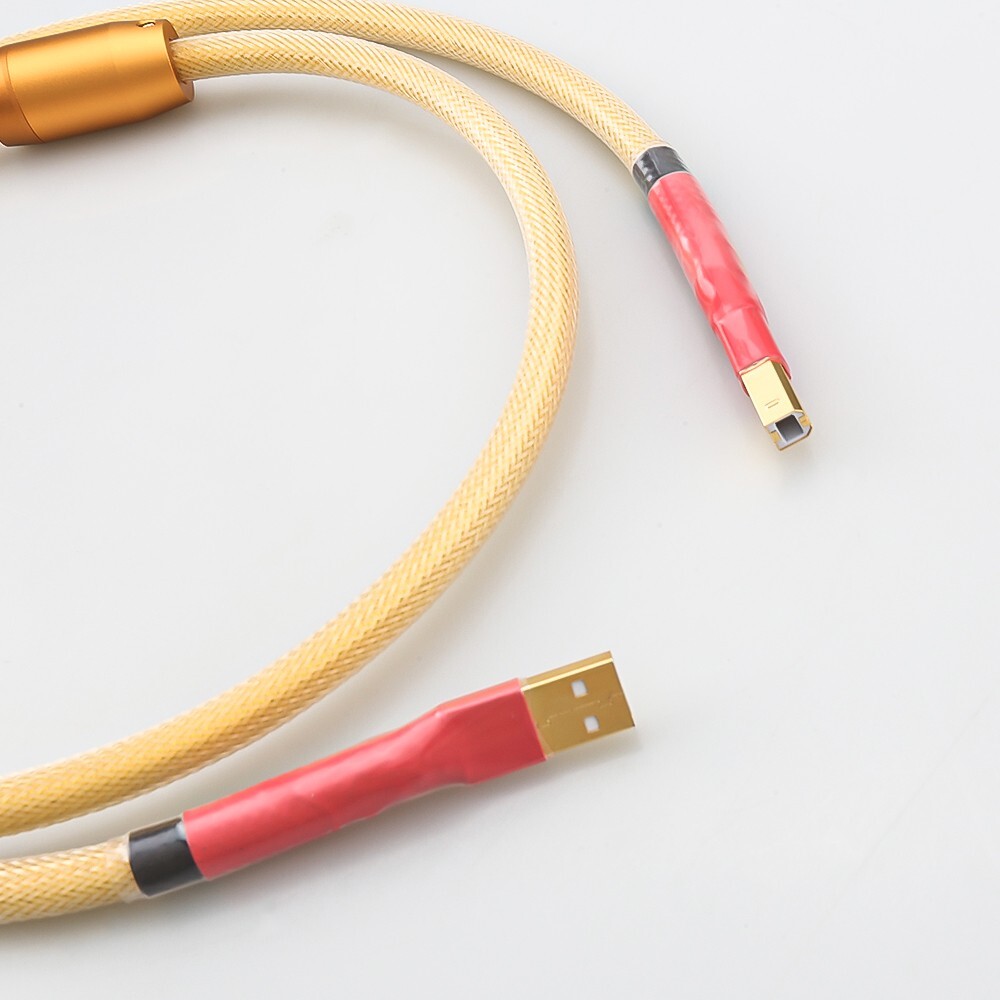 Hi-end OCC Silver-plated USB audio cable Data USB Hifi cable DAC A-B USB cable