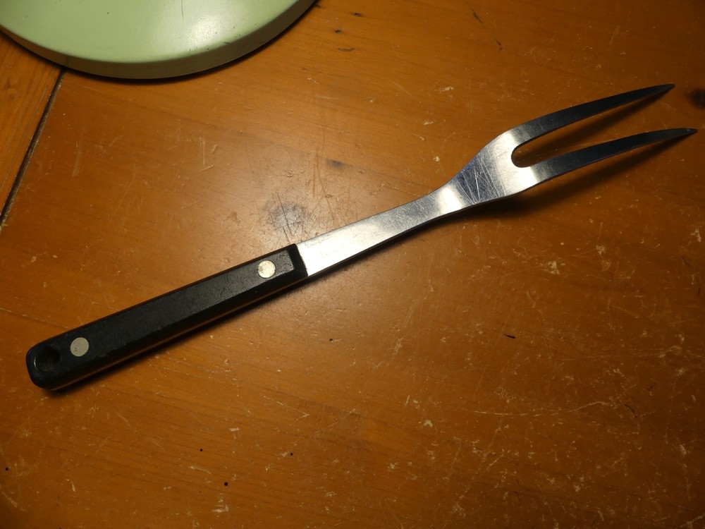 Vintage Flint Meat Fork Stainless Riveted Handle