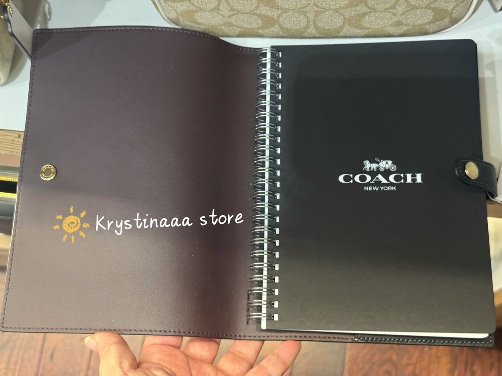 Bundle Set NWT Coach Cherry Print Notebook CDB79 &Coach Cherry Pencil Case CDC00