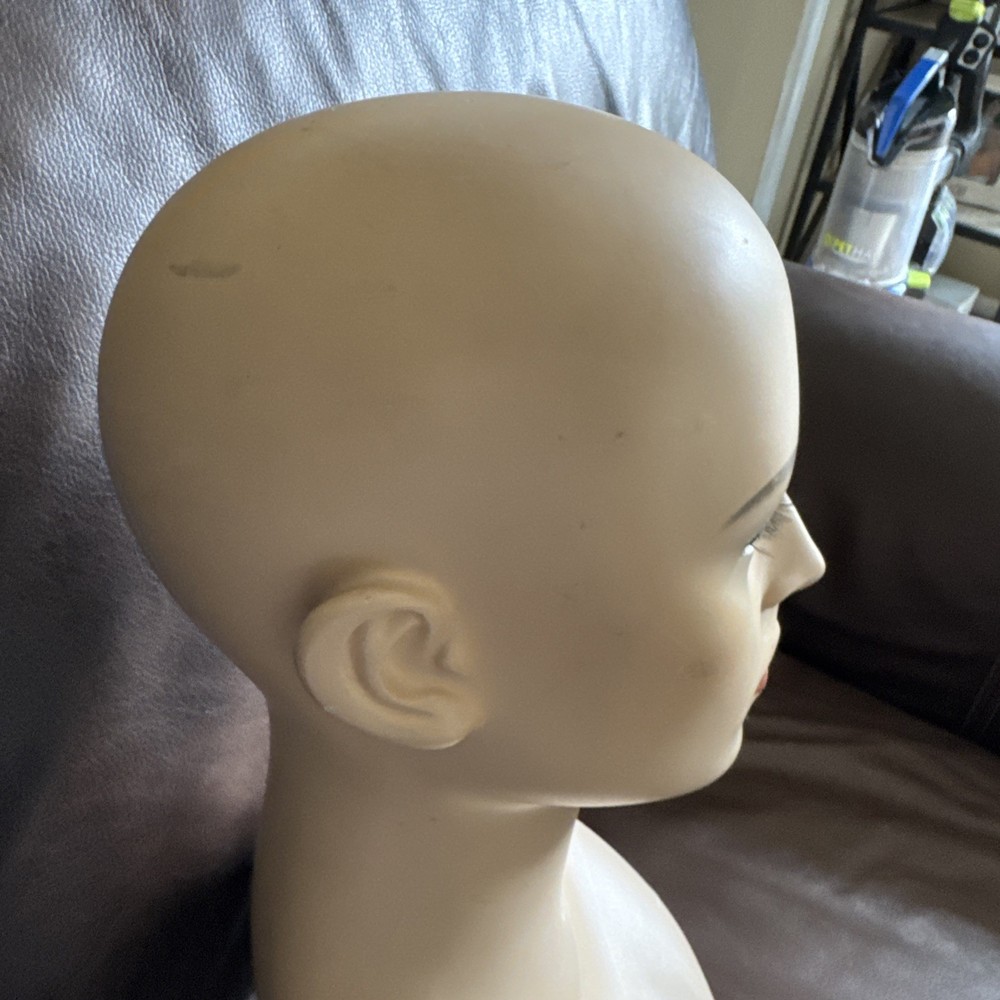 Female Mannequin Head with Makeup Versatile Wig Display Model 16”