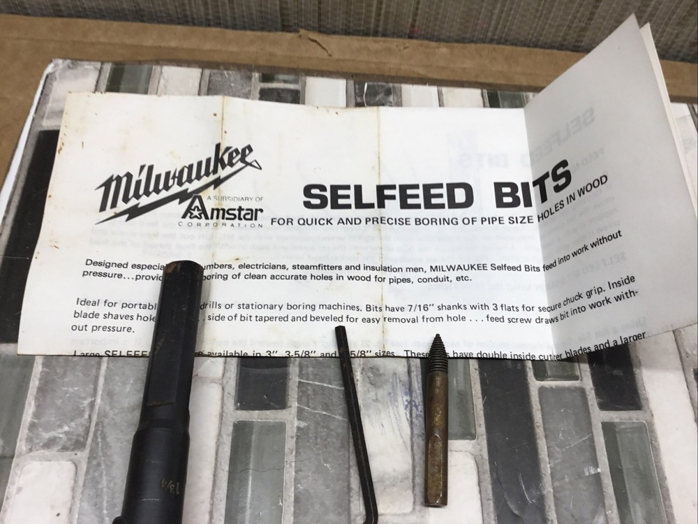 Vintage Milwaukee 1 3/4" Selfeed Bit