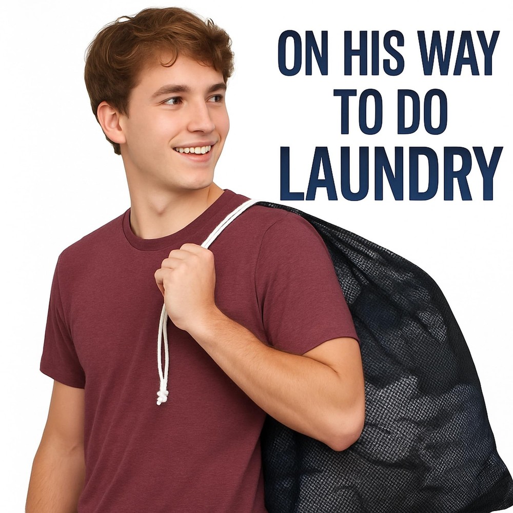 Extra Large Mesh Laundry Bag 40" x 30" – Drawstring, Multi-Purpose for Laundr...