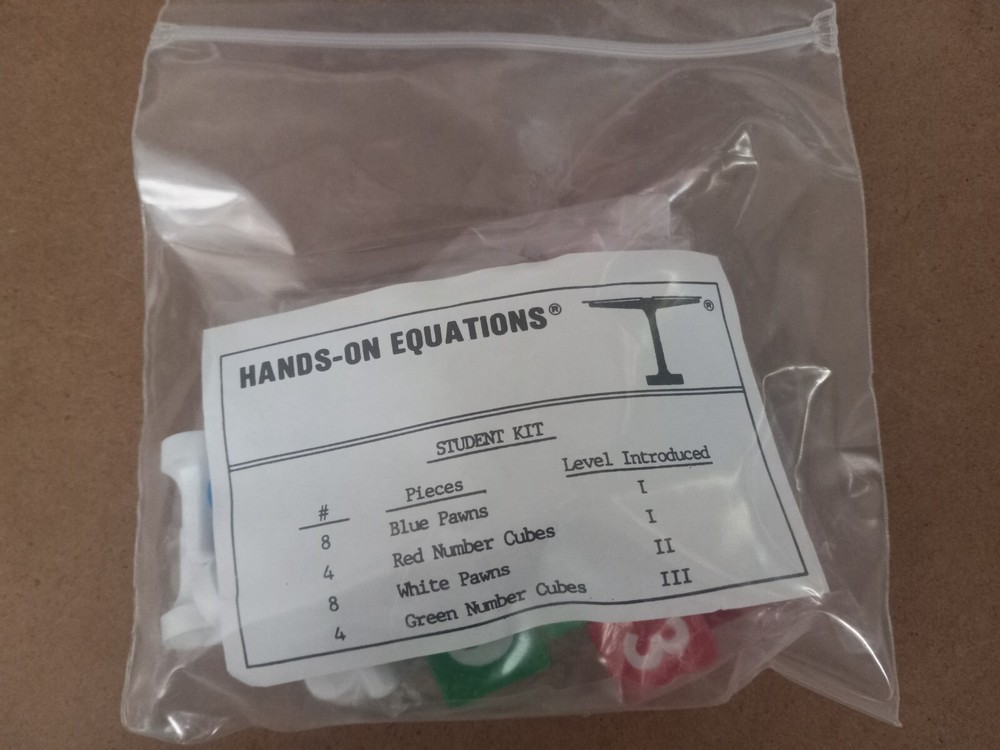 Hands-On Equations Student Kit 24 Piece Kit Math Manipulatives Algebra