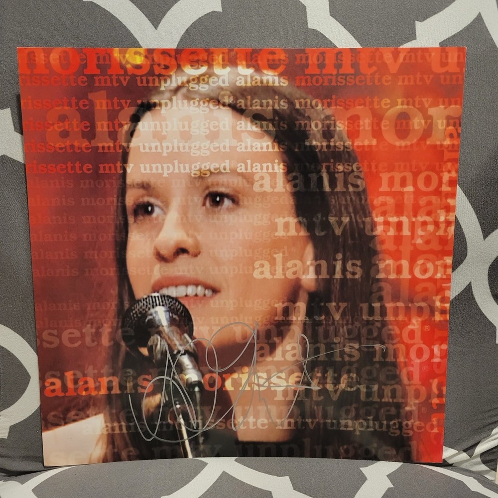 Alanis Morissette signed promo poster mtv unplugged, Original, Vintage, Great Gi