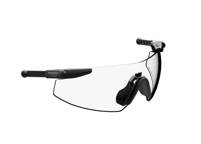 Magna Lens Shooting Glasses Clear Lens w/ Case & Pouch Magnetic Earmuff Fit