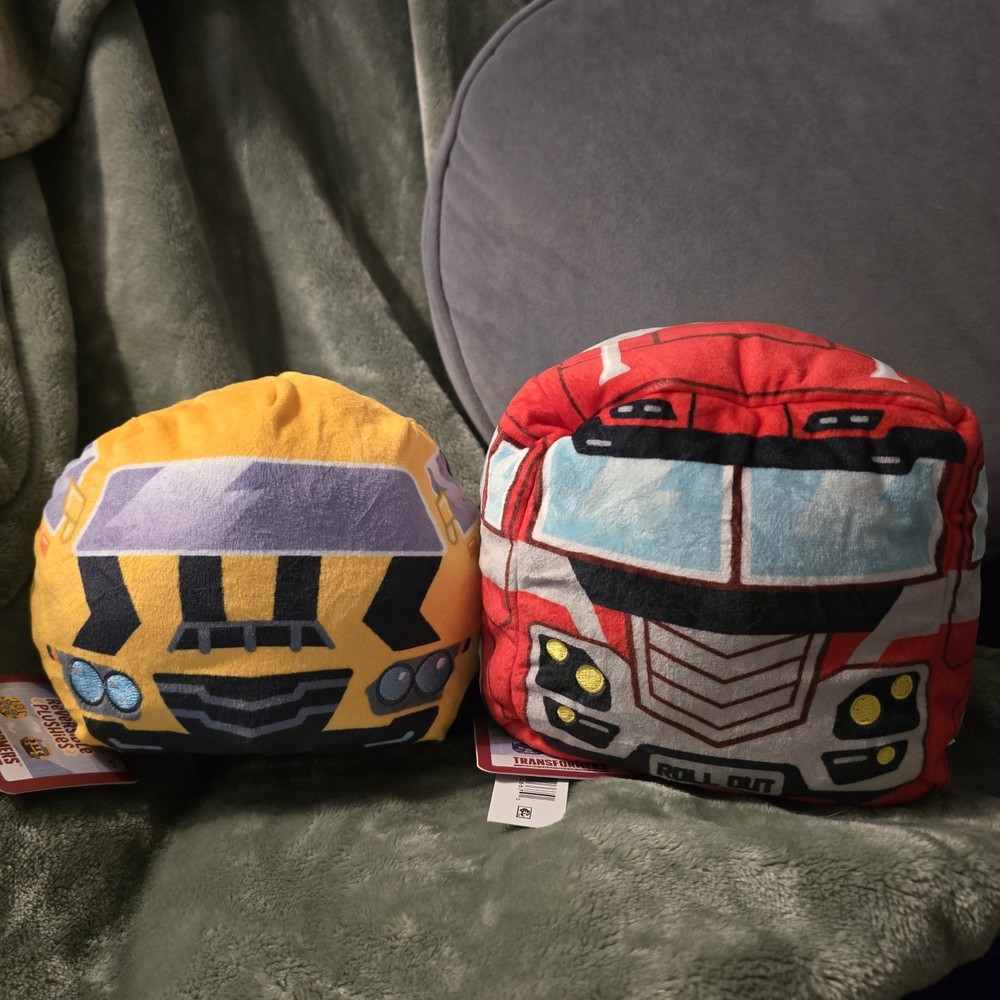 Transformers Reversible Plushies Optimus Prime & Bumblebee