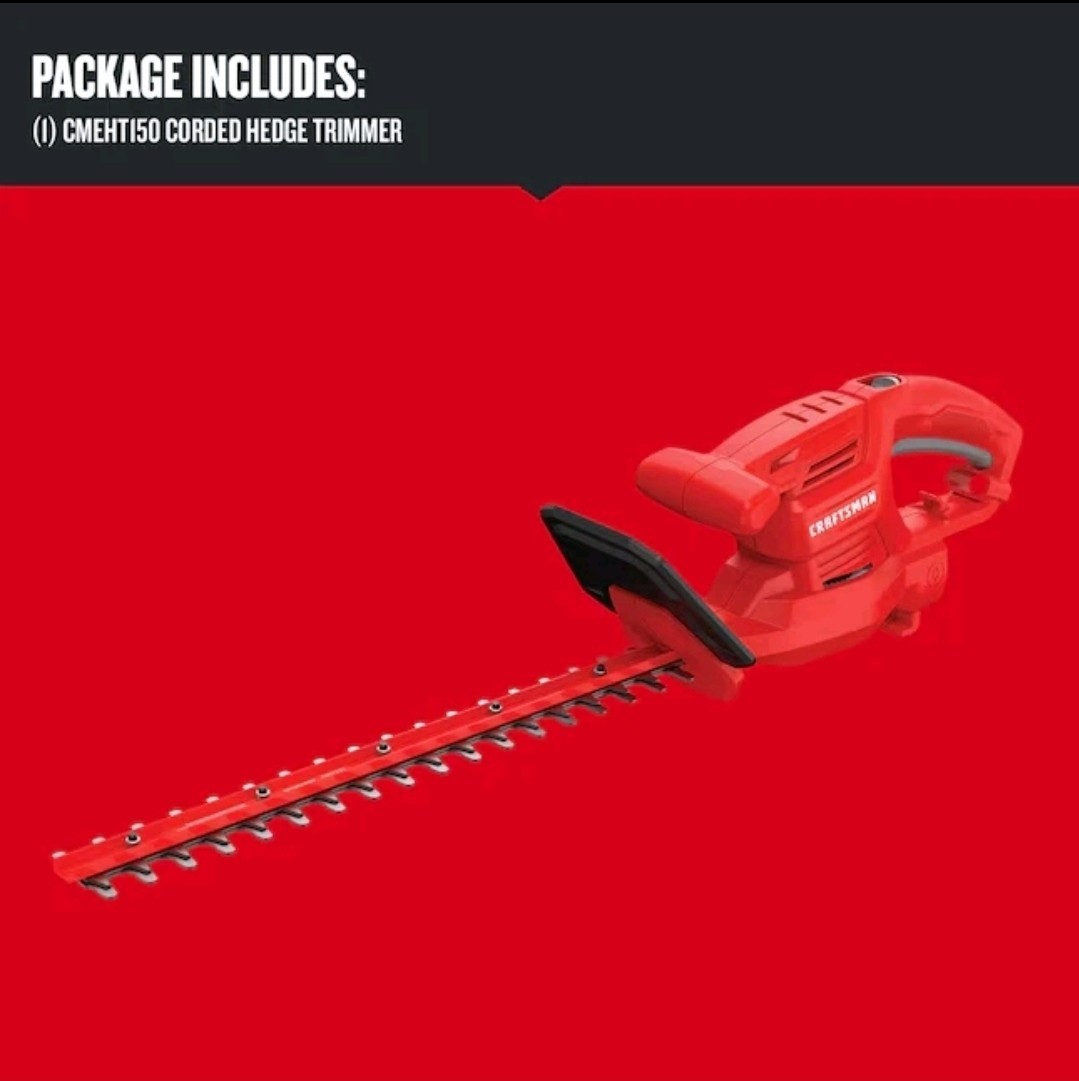 CRAFTSMAN 17" Corded Electric 3.2 AMP Dual Action Blade Hedge Trimmer - NEW!