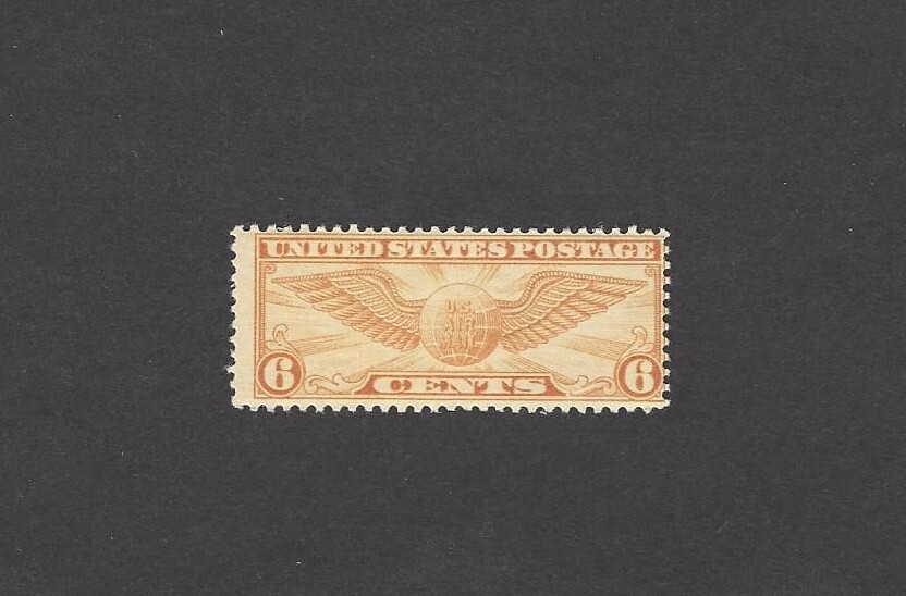 C19 MNH 6-cent Airmail - Winged Globe - Dull Orange
