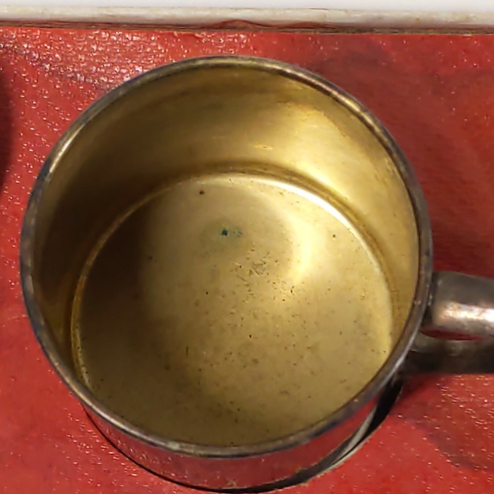 Vintage Silver Plated Oneida Ltd Child's Cup Baby Spoon And Fork Set Antique?