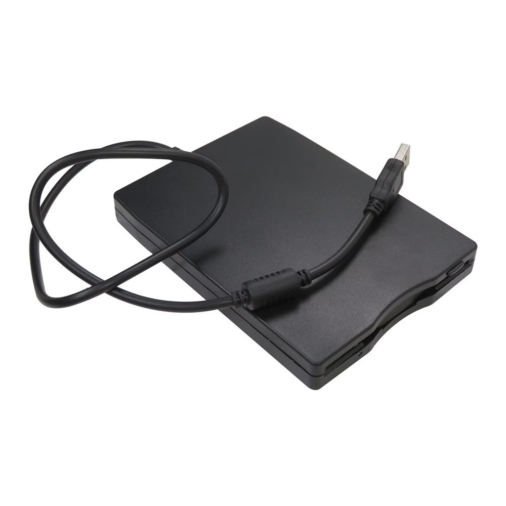 1.44 MB Black USB External Floppy Disk Drive Laptop PC Windows Mac Reader