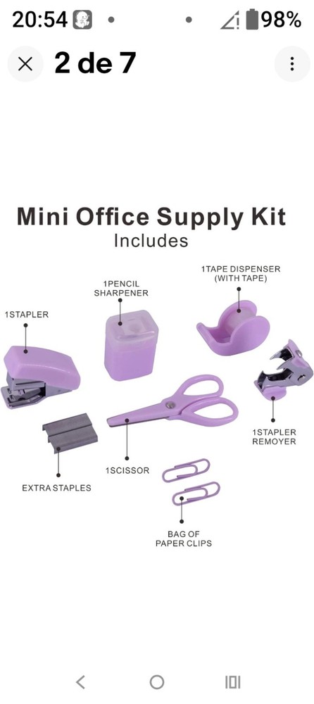 Mini Office Supply Kits – Includes Stapler,Scissors, Staple Purple