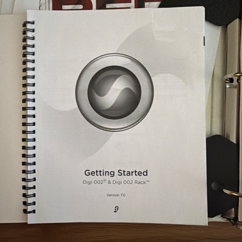 Digidesigns Getting Started Manual Digi 002 & Digi 002 Rack & Reason Adapted Etc
