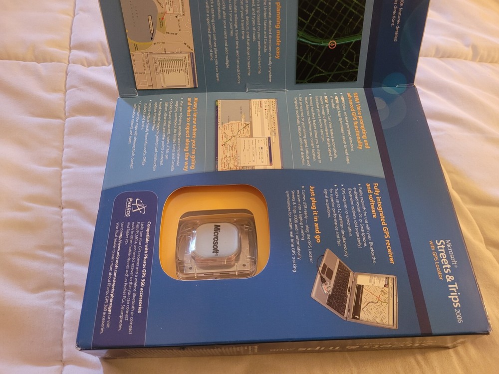 222 Microsoft Streets & Trips 2006 w/GPS Locator Navigation Software for PC New