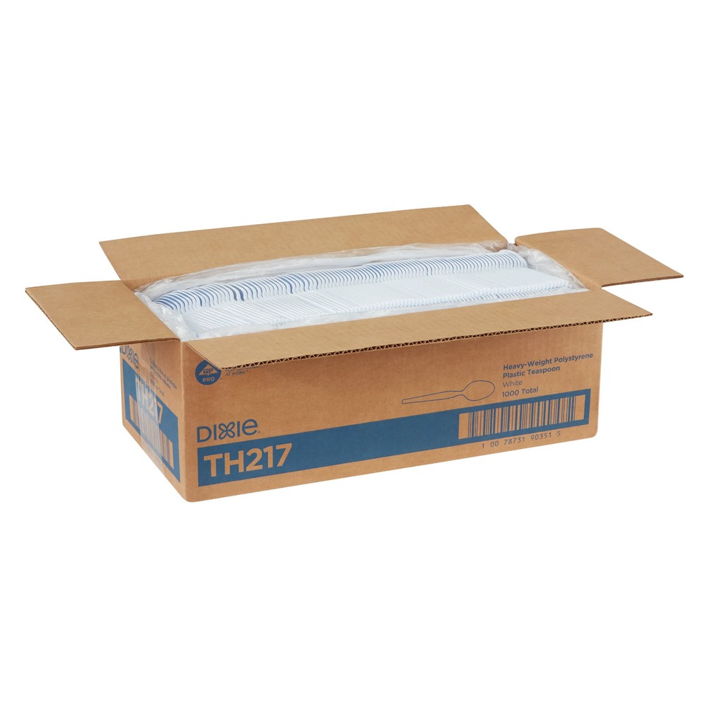 Dixie HW Polystyrene Spoons, White, 1000 per Case