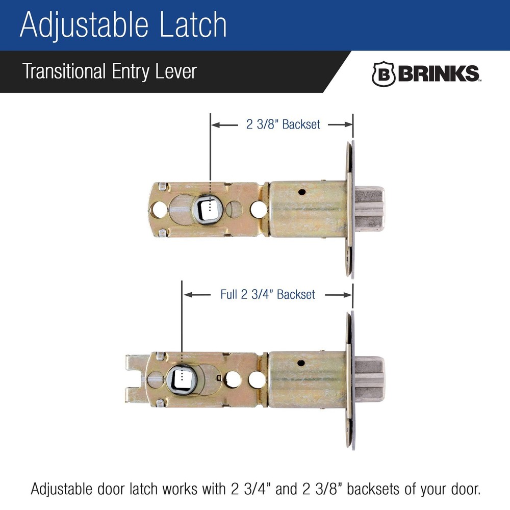 BRINKS – Transitional Keyed Entry Wave Door Lever, Satin Nickel - Designed