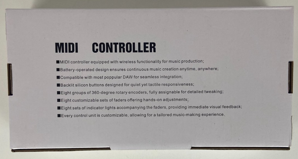 M-WAVE Wireless MIDI Controller - Bluetooth USB MIDI Mixer with 8 Knobs - NEW